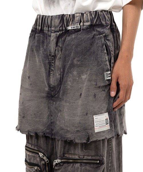 Maison MIHARA YASUHIRO（メゾンミハラヤスヒロ）の「【MIHARAYASUHIRO/ミハラヤスヒロ】WAIST LAYERD FLIGHT PANTS（カーゴパンツ・メンズ・カーキ/ブラック・46/44）」の14枚目の写真