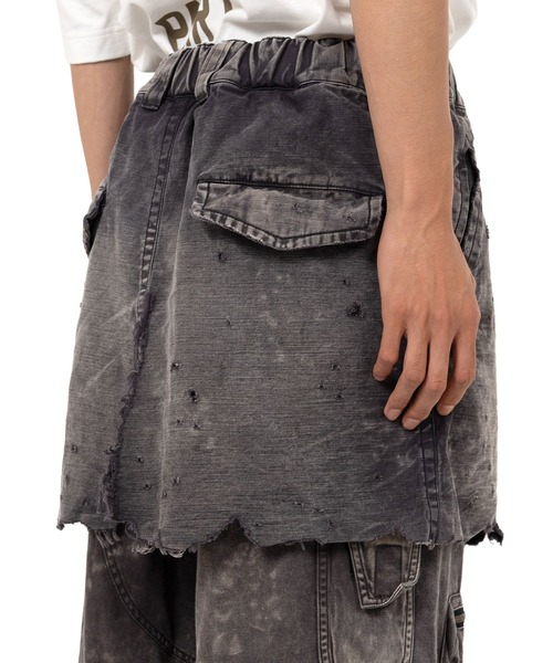 Maison MIHARA YASUHIRO（メゾンミハラヤスヒロ）の「【MIHARAYASUHIRO/ミハラヤスヒロ】WAIST LAYERD FLIGHT PANTS（カーゴパンツ・メンズ・カーキ/ブラック・46/44）」の3枚目の写真