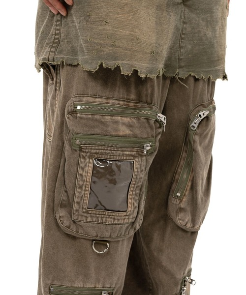 Maison MIHARA YASUHIRO（メゾンミハラヤスヒロ）の「【MIHARAYASUHIRO/ミハラヤスヒロ】WAIST LAYERD FLIGHT PANTS（カーゴパンツ・メンズ・カーキ/ブラック・46/44）」の6枚目の写真