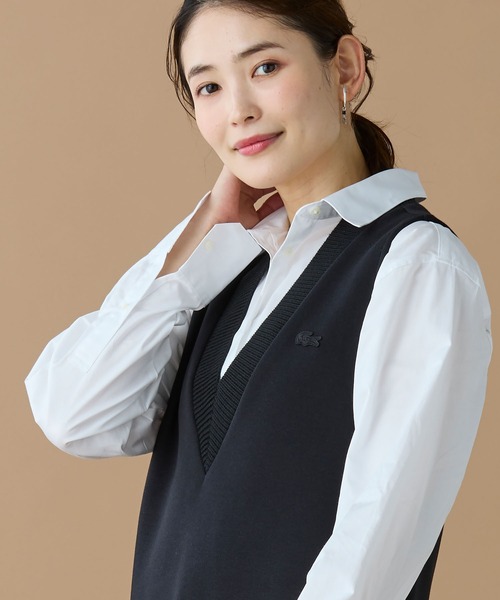 LACOSTE（ラコステ）の「ダンボールジャージニット ジャンパードレス / ジャンパースカート（ワンピース・レディース・ブラック/オリーブ/オフホワイト・34/36/38/40）」の15枚目の写真