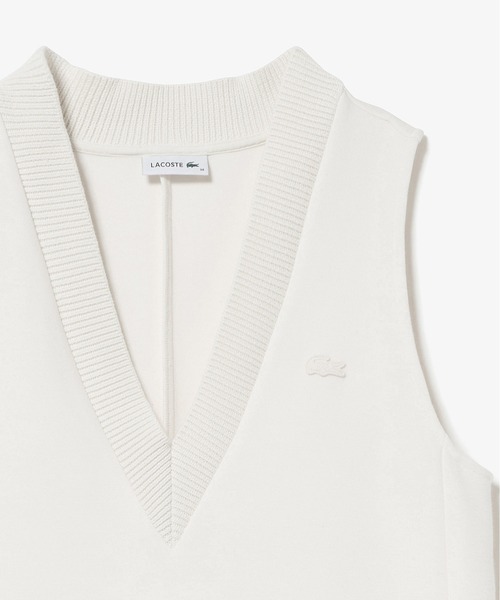 LACOSTE（ラコステ）の「ダンボールジャージニット ジャンパードレス / ジャンパースカート（ワンピース・レディース・ブラック/オリーブ/オフホワイト・34/36/38/40）」の11枚目の写真