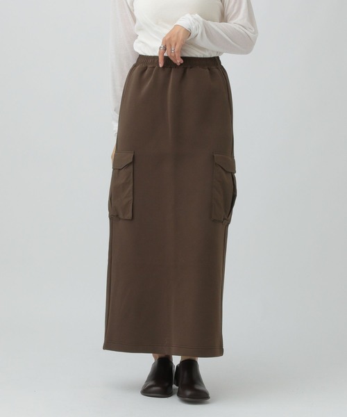 LEPSIM（レプシィム）の「パフエア異素材ナロースカート　576757（スカート・レディース・ブラウン/グレー/チャコールグレー・FREE）」の18枚目の写真