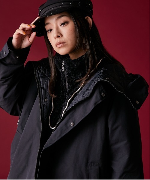 GEVS.（ジェイヴィス）の「ライナーベスト付ブルゾン＜大きいサイズ有＞GEVS.（ブルゾン・レディース・カーキ/ブラック・5L/4L/3L/LL/L/M）」の2枚目の写真