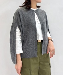 リミフゥ　ボレロ　カーディガン　ポンチョ　ニット　ウール　グレー　コート　S APPLAUDIR】グロッシーニット ボレロカーディガン