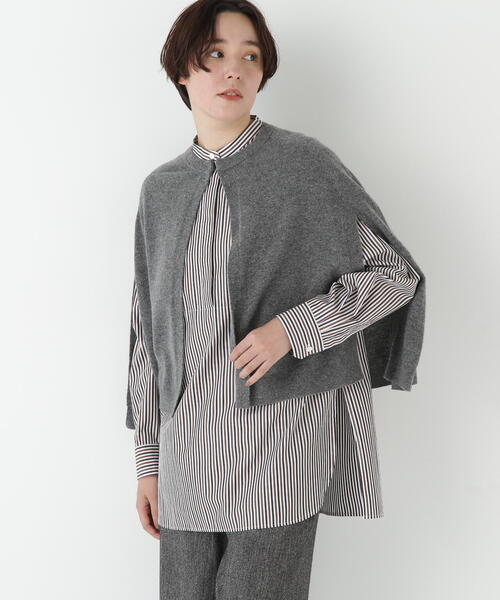 ◆ハイゲージウールケープニット