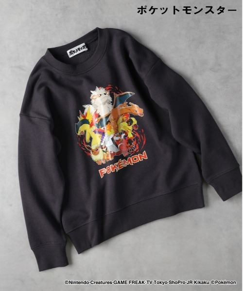 Right-on（ライトオン）の「【ＰＯＫＥＭＯＮ】スウェットプルオーバー（スウェット・キッズ・ブラック/グリーン/ダークグレー/ピンク/オフホワイト/ブルー/レッド・110/120/130/140）」の4枚目の写真