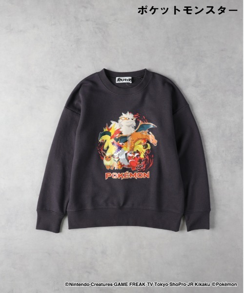 Right-on（ライトオン）の「【ＰＯＫＥＭＯＮ】スウェットプルオーバー（スウェット・キッズ・ブラック/グリーン/ダークグレー/ピンク/オフホワイト/ブルー/レッド・110/120/130/140）」の12枚目の写真