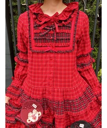 ピンクハウス　赤系ポンチョ PINK HOUSE｜ピンクハウスのトップス（レッド/赤色系）通販
