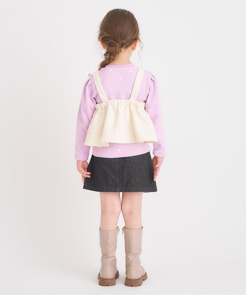 apres les cours（アプレレクール）の「【WEB限定/リンク】ハートキルトビスチェ&総柄インナー2Pセット_ジュニア対応（Tシャツ/カットソー・キッズ・ラベンダー/ネイビー・90/80/100/110/120/130/140）」の4枚目の写真