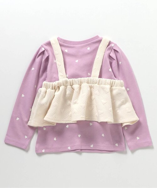 apres les cours（アプレレクール）の「【WEB限定/リンク】ハートキルトビスチェ&総柄インナー2Pセット_ジュニア対応（Tシャツ/カットソー・キッズ・ラベンダー/ネイビー・90/80/100/110/120/130/140）」の14枚目の写真