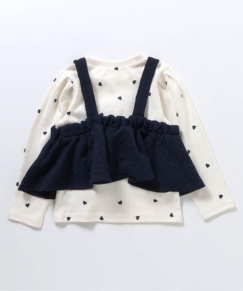 apres les cours（アプレレクール）の「【WEB限定/リンク】ハートキルトビスチェ&総柄インナー2Pセット_ジュニア対応（Tシャツ/カットソー・キッズ・ラベンダー/ネイビー・90/80/100/110/120/130/140）」の15枚目の写真