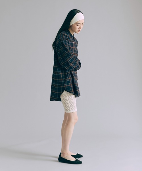 EN NEUME（エンノイム）の「Checked Flannel Over Shirt（シャツ/ブラウス・レディース・オレンジ/ネイビー/グリーン・FREE）」の17枚目の写真
