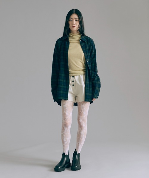 EN NEUME（エンノイム）の「Checked Flannel Over Shirt（シャツ/ブラウス・レディース・オレンジ/ネイビー/グリーン・FREE）」の20枚目の写真