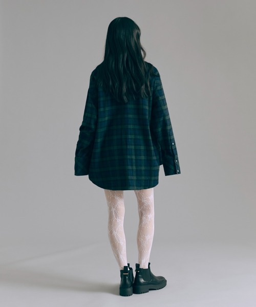 EN NEUME（エンノイム）の「Checked Flannel Over Shirt（シャツ/ブラウス・レディース・オレンジ/ネイビー/グリーン・FREE）」の22枚目の写真