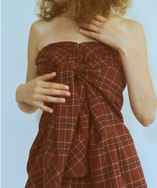 EN NEUME（エンノイム）の「Checked Flannel Over Shirt（シャツ/ブラウス・レディース・オレンジ/ネイビー/グリーン・FREE）」の14枚目の写真