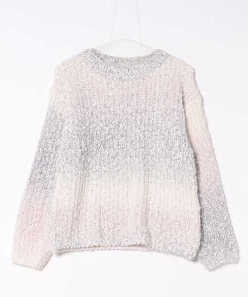 Lace Ladies(レースレディース)の「ウール混 クルーネック シャギー ニット プルオーバー(ニット/セーター・レディース・ラベンダー/アイボリー・FREE)」の14枚目の写真