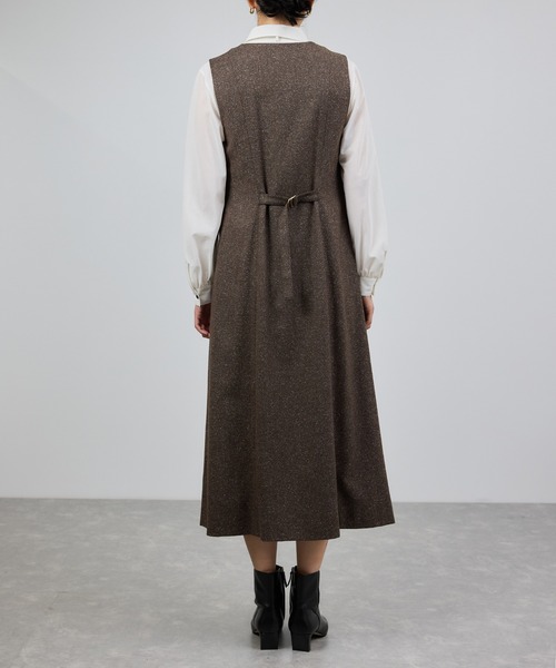 ROPE'（ロペ）の「スノーツイードジャンパースカート/イージーケア（ワンピース・レディース・ベージュ/ブラウン・FREE）」の12枚目の写真