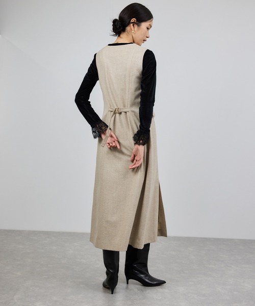 ROPE'（ロペ）の「スノーツイードジャンパースカート/イージーケア（ワンピース・レディース・ベージュ/ブラウン・FREE）」の16枚目の写真