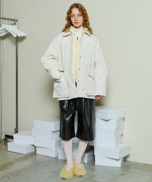 MAISON SPECIAL（メゾンスペシャル）の「Multi Fabric Mole Quilted Blouson / マルチファブリックモールキルティングブルゾン（ブルゾン・レディース・マルチ/ブラック/ホワイト・FREE）」の10枚目の写真