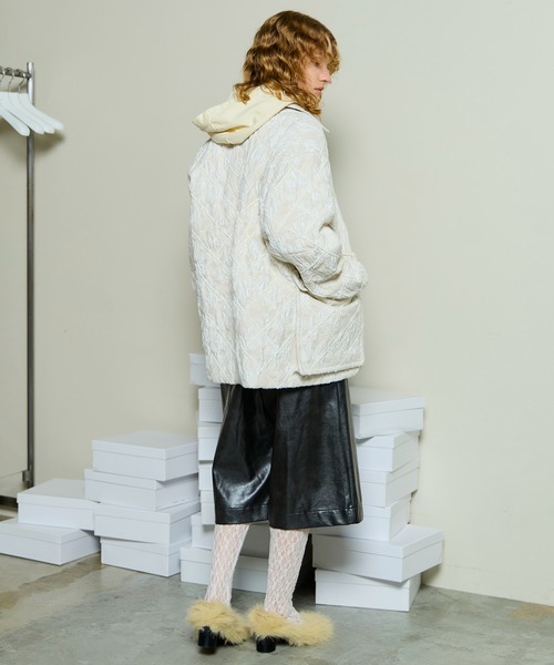 MAISON SPECIAL（メゾンスペシャル）の「Multi Fabric Mole Quilted Blouson / マルチファブリックモールキルティングブルゾン（ブルゾン・レディース・マルチ/ブラック/ホワイト・FREE）」の15枚目の写真