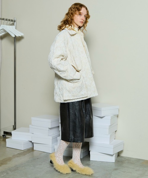 MAISON SPECIAL（メゾンスペシャル）の「Multi Fabric Mole Quilted Blouson / マルチファブリックモールキルティングブルゾン（ブルゾン・レディース・マルチ/ブラック/ホワイト・FREE）」の16枚目の写真