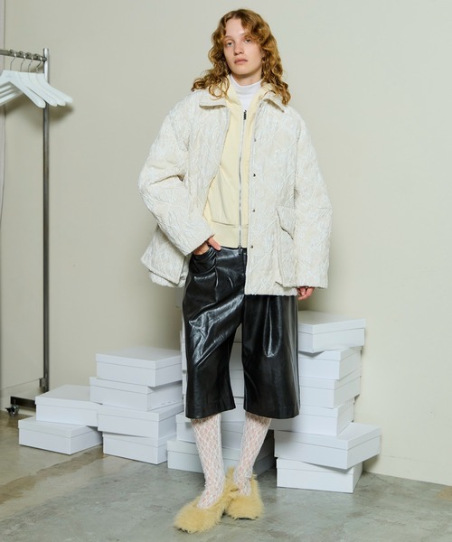 MAISON SPECIAL（メゾンスペシャル）の「Multi Fabric Mole Quilted Blouson / マルチファブリックモールキルティングブルゾン（ブルゾン・レディース・マルチ/ブラック/ホワイト・FREE）」の11枚目の写真