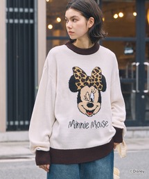 Disney（ディズニー）の「【Disney】別注 ミッキーマウス&ミニーマウス   オールドグラフィック ジャガードニット（ニット/セーター）」