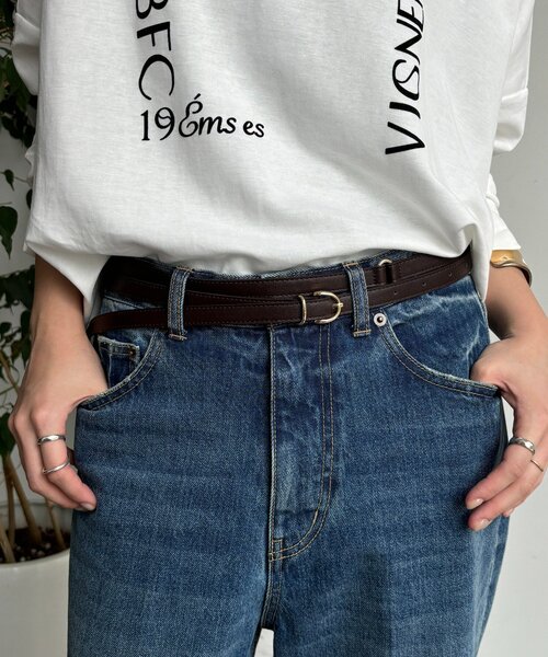 DouDou（ドゥドゥ）の「2重ロングベルト（ベルト・レディース・ブラウン/グレイッシュベージュ/ブラック・FREE）」の3枚目の写真