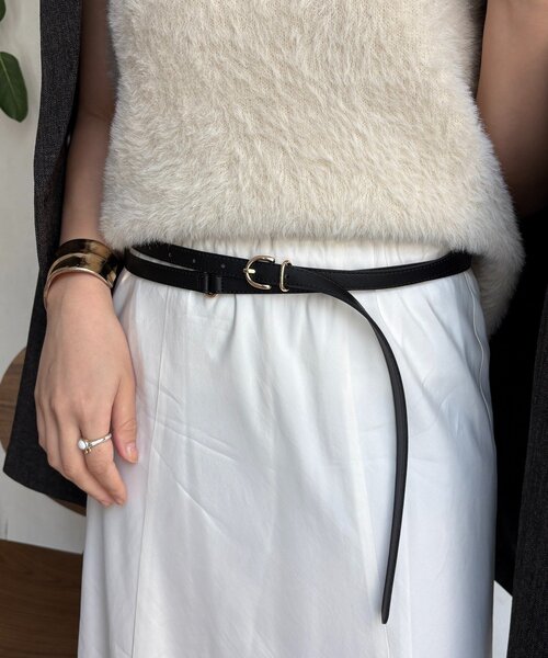 DouDou（ドゥドゥ）の「2重ロングベルト（ベルト・レディース・ブラウン/グレイッシュベージュ/ブラック・FREE）」の2枚目の写真