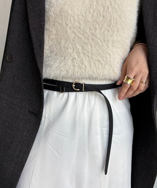 DouDou（ドゥドゥ）の「2重ロングベルト（ベルト・レディース・ブラウン/グレイッシュベージュ/ブラック・FREE）」の4枚目の写真