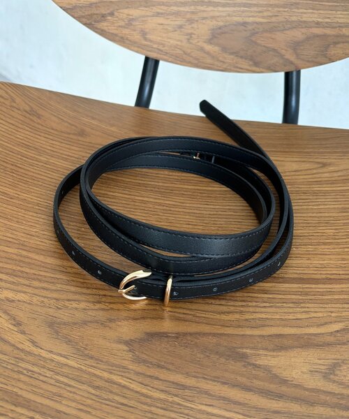 DouDou（ドゥドゥ）の「2重ロングベルト（ベルト・レディース・ブラウン/グレイッシュベージュ/ブラック・FREE）」の5枚目の写真