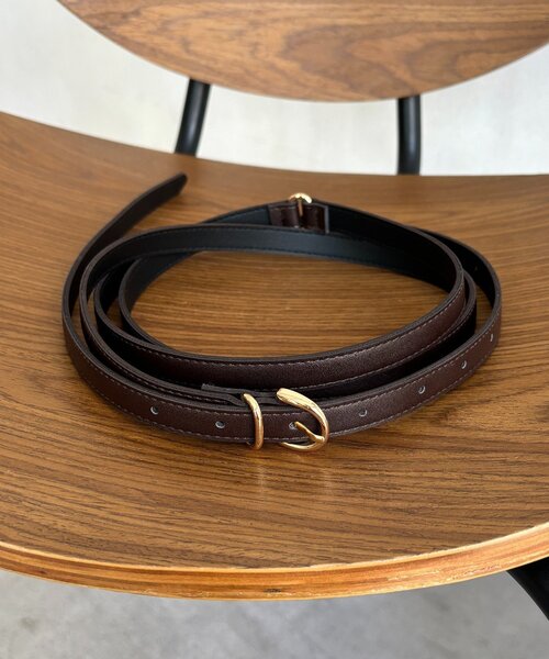 DouDou（ドゥドゥ）の「2重ロングベルト（ベルト・レディース・ブラウン/グレイッシュベージュ/ブラック・FREE）」の7枚目の写真