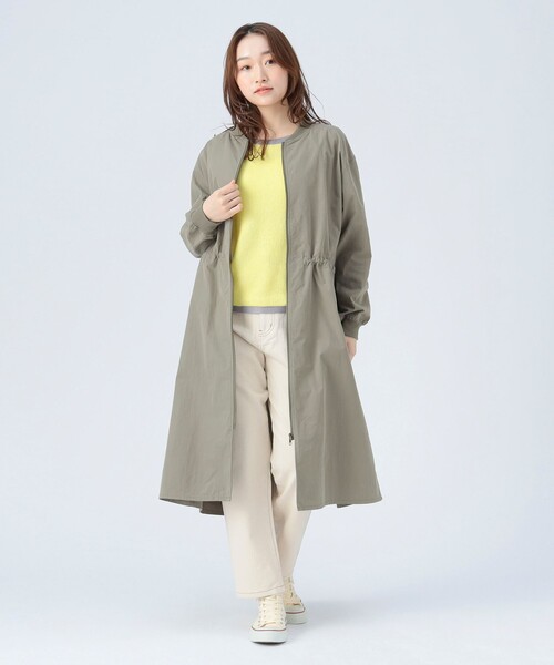 BEAMS HEART（ビームスハート）の「MA-1ディテール バックタックコート（ノーカラーコート・レディース・ホワイト系その他5/オリーブ/ベージュ・SMALL/MEDIUM）」の22枚目の写真