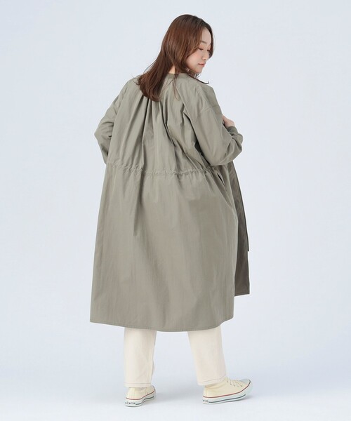 BEAMS HEART（ビームスハート）の「MA-1ディテール バックタックコート（ノーカラーコート・レディース・ホワイト系その他5/オリーブ/ベージュ・SMALL/MEDIUM）」の21枚目の写真