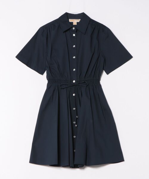 セール】スモック ウエスト シャツ ドレス（シャツワンピース