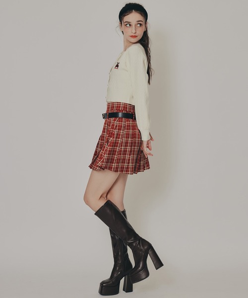 REDYAZEL（レディアゼル）の「Azelyミニケーブルニットカーディガン（カーディガン/ボレロ・レディース・ネイビー/オフホワイト/グリーン/ボルドー/イエロー/ミント・FREE）」の15枚目の写真