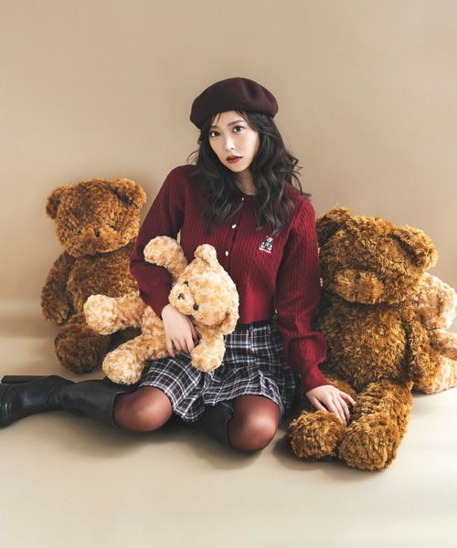 REDYAZEL（レディアゼル）の「Azelyミニケーブルニットカーディガン（カーディガン/ボレロ・レディース・ネイビー/オフホワイト/グリーン/ボルドー/イエロー/ミント・FREE）」の22枚目の写真