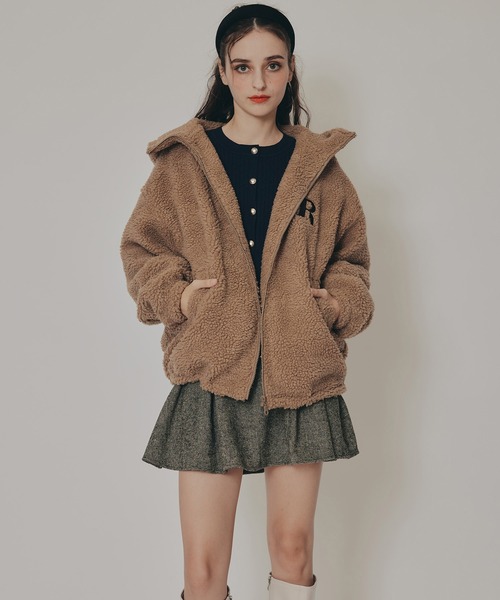 REDYAZEL（レディアゼル）の「Azelyミニケーブルニットカーディガン（カーディガン/ボレロ・レディース・ネイビー/オフホワイト/グリーン/ボルドー/イエロー/ミント・FREE）」の7枚目の写真