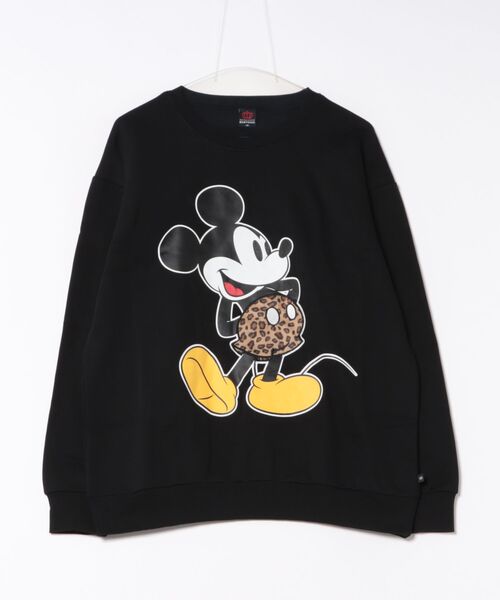 Disney（ディズニー）の「親子お揃い ディズニー ヒョウ柄裏起毛トレーナー 1014A（スウェット・レディース・その他9/ブラック×レッド・S/M/L/XL）」の15枚目の写真