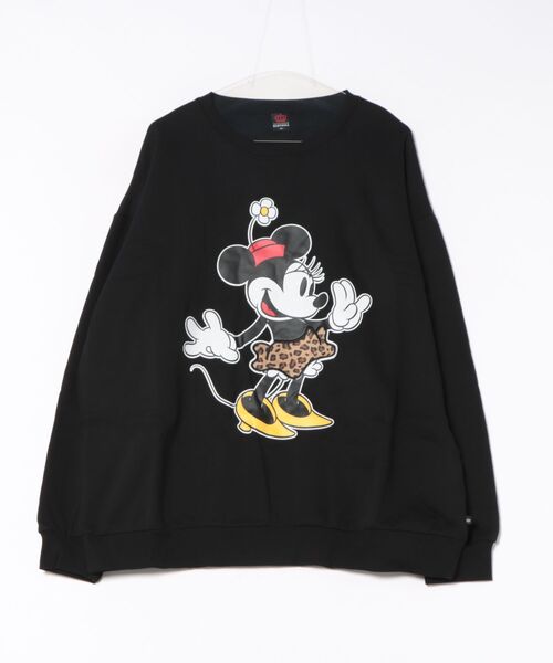 Disney（ディズニー）の「親子お揃い ディズニー ヒョウ柄裏起毛トレーナー 1014A（スウェット・レディース・その他9/ブラック×レッド・S/M/L/XL）」の6枚目の写真