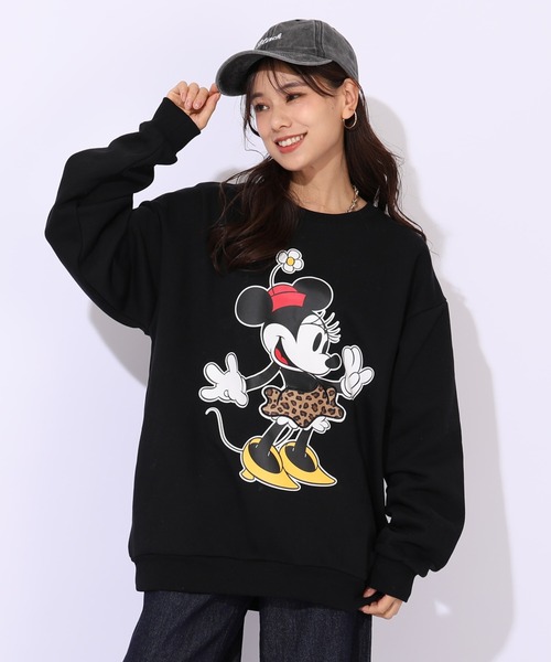 Disney（ディズニー）の「親子お揃い ディズニー ヒョウ柄裏起毛トレーナー 1014A（スウェット・レディース・その他9/ブラック×レッド・S/M/L/XL）」の10枚目の写真