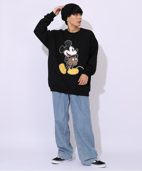 Disney（ディズニー）の「親子お揃い ディズニー ヒョウ柄裏起毛トレーナー 1014A（スウェット・レディース・その他9/ブラック×レッド・S/M/L/XL）」の20枚目の写真