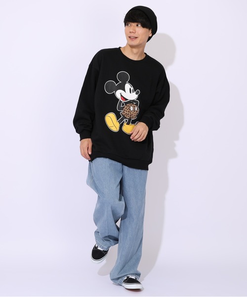 Disney（ディズニー）の「親子お揃い ディズニー ヒョウ柄裏起毛トレーナー 1014A（スウェット・レディース・その他9/ブラック×レッド・S/M/L/XL）」の22枚目の写真