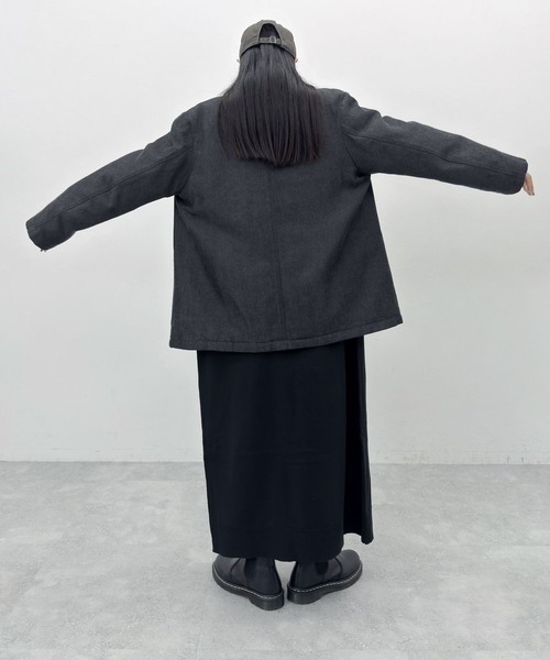 niko and...（ニコアンド）の「[MODE NORM CORE] CAツイルバッティンジャケットコート（テーラードジャケット・レディース・ネイビー/ブラウン/ブラック・FREE）」の12枚目の写真