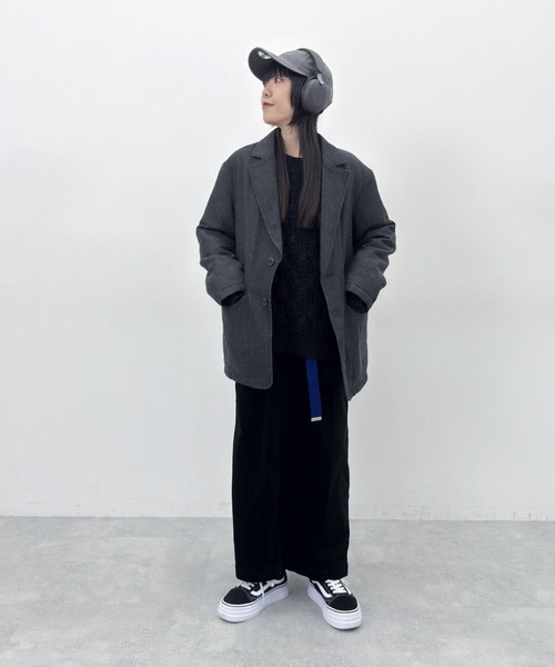 niko and...（ニコアンド）の「[MODE NORM CORE] CAツイルバッティンジャケットコート（テーラードジャケット・レディース・ネイビー/ブラウン/ブラック・FREE）」の13枚目の写真