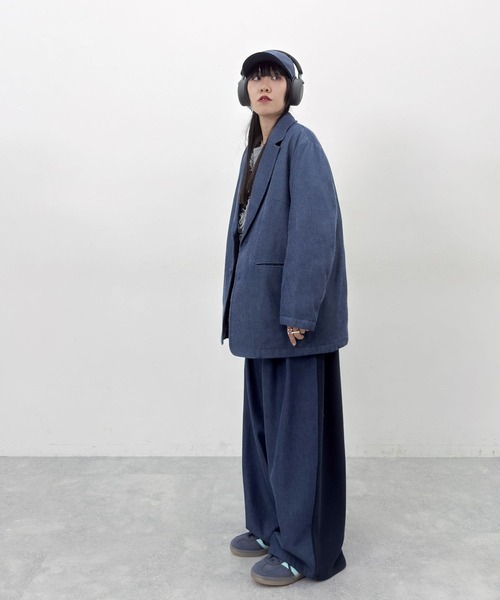 niko and...（ニコアンド）の「[MODE NORM CORE] CAツイルバッティンジャケットコート（テーラードジャケット・レディース・ネイビー/ブラウン/ブラック・FREE）」の22枚目の写真