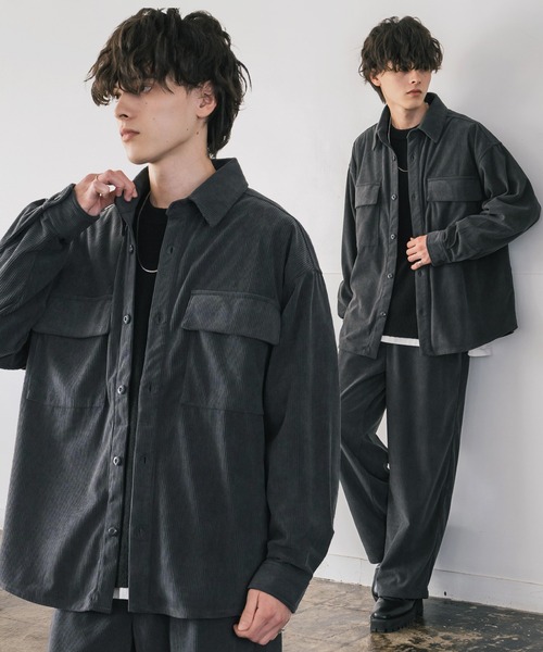 fr2梅　コーデュロイジャケット&スカート　セットアップ【入手困難】 Dream garden セットアップ コーデュロイ配色襟ジャケット＆バック