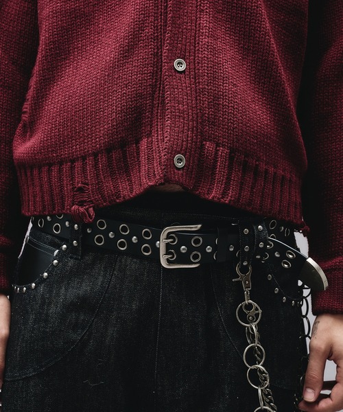 ANDER HUNK（アンダーハンク）の「Dameged W-pocket Knit Jacket / ダメージWポケットニットジャケット（ニット/セーター・メンズ・ブラウン/バーガンディー/ブラック・SMALL/MEDIUM/LARGE）」の8枚目の写真