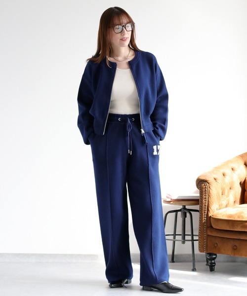 セットアップ対応〉2way スウェットライクニットパンツ（スウェット