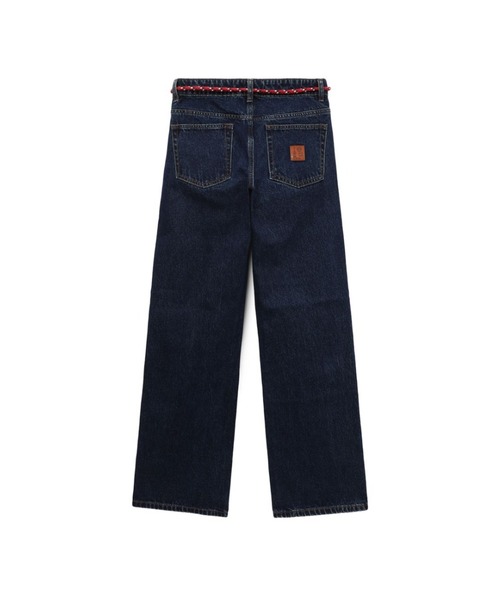 A BATHING APE(アベイシングエイプ)の「PU BADGE WASHED STRAIGHT JEANS(デニムパンツ・レディース・インディゴブルー/ライトインディゴブルー・X-SMALL/SMALL)」の4枚目の写真